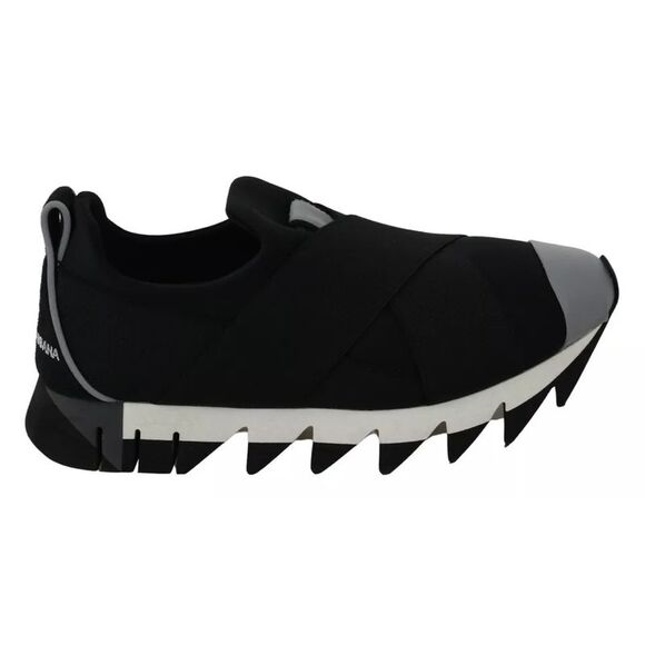 Dolce & Gabbana Shoes - Dolce & Gabbana Black Shark Neoprene Stretch Sneakers Women's Shoes